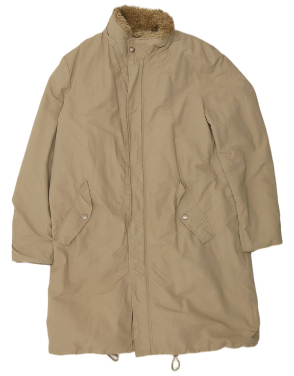 Zara Herren-Windbreaker-Mantel, UK 40, große Khaki-Baumwolle