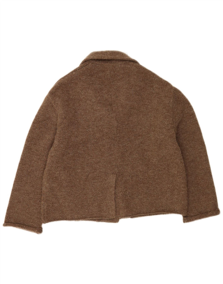 Zara Damen-Strickjacke in Übergröße, Gr. 10, Größe S, braun, Polyester