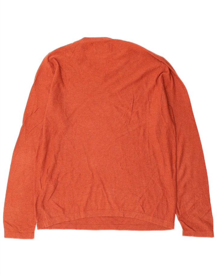 Jack & Jones Herren-Oberteil, langärmelig, Größe S, Orange, Baumwolle