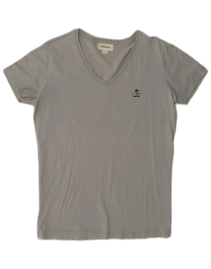 Diesel Herren T-Shirt Top Small Grau Baumwolle