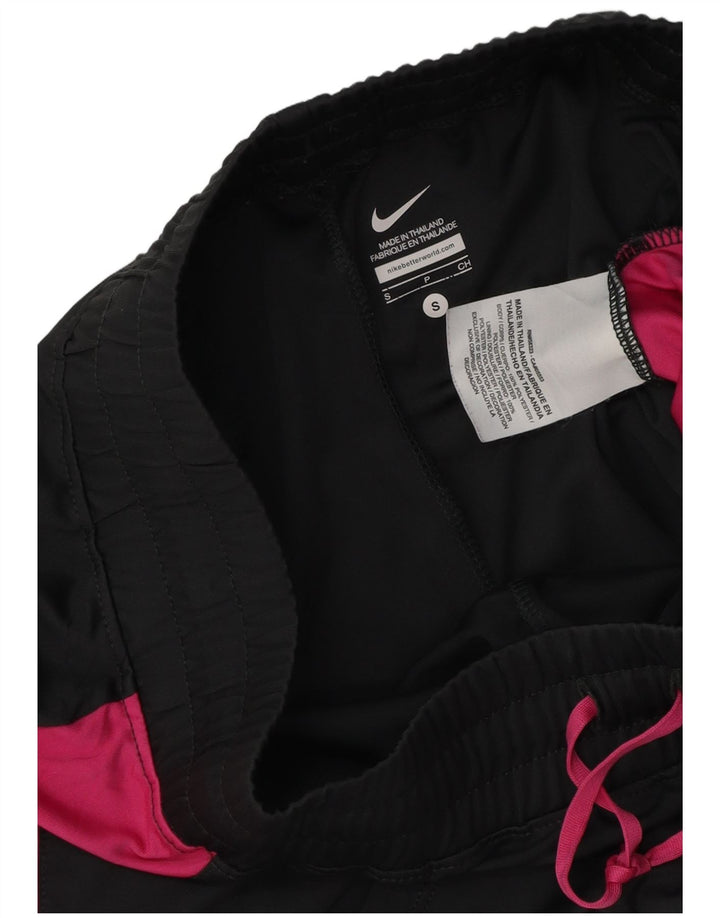 NIKE Damen-Sportshorts UK 10 Small Schwarzes Colourblock-Polyester