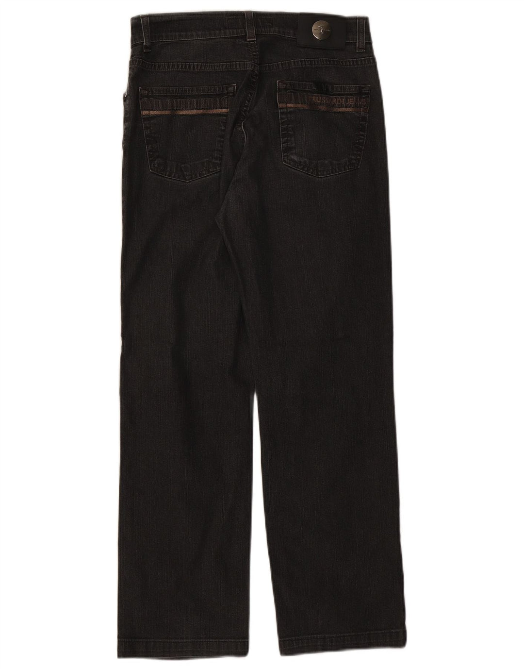 TRUSSARDI Damen Straight Jeans W31 L27 Grau