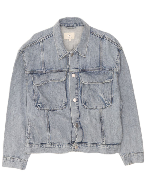 C&A Herren-Jeansjacke in Übergröße, Größe UK 40, Größe L, Blau, Baumwolle