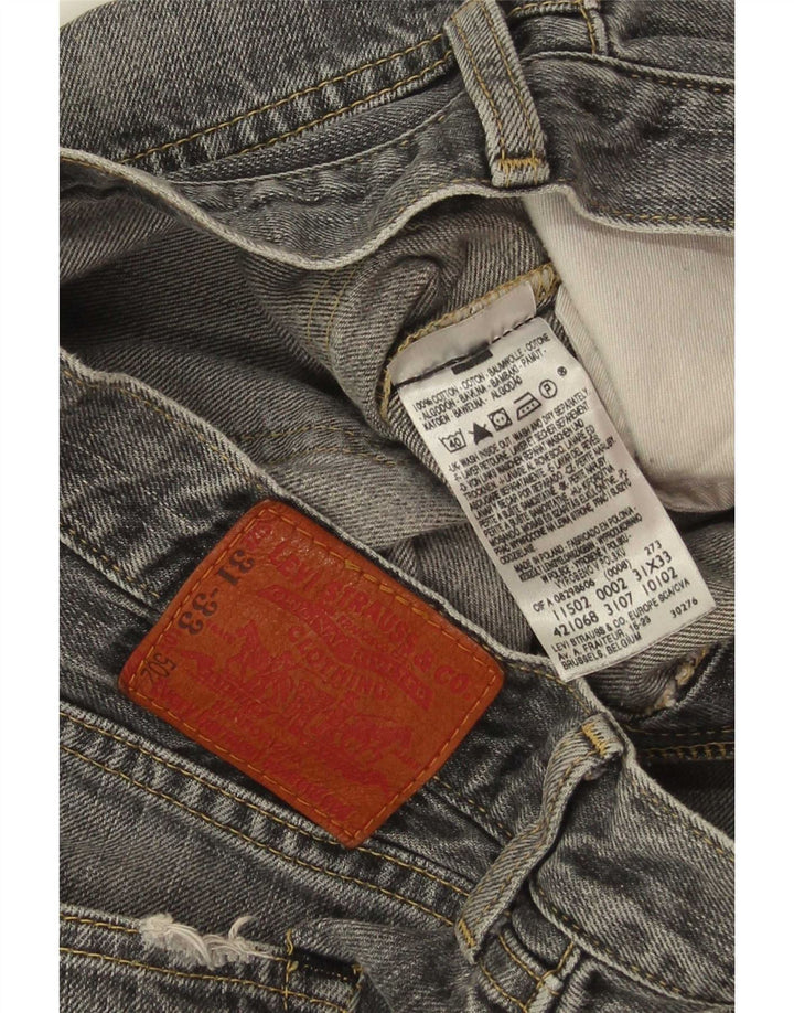 Levi's Herren 502 Tapered Jeans W31 L30 Graue Baumwolle