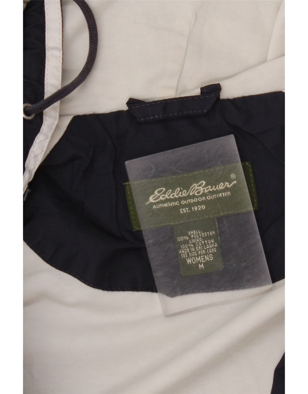 EDDIE BAUER Damen Regenjacke mit Kapuze UK 14 Medium Marineblau Polyester