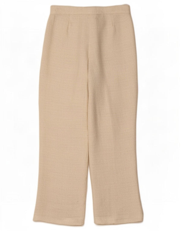 Gerade Freizeithose für Damen von Zara, Größe L, W30, L31, Weiß, Polyester
