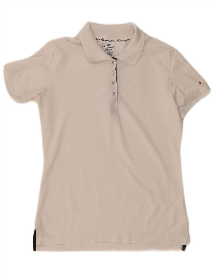Champion Damen Poloshirt UK 12 Medium Weiß