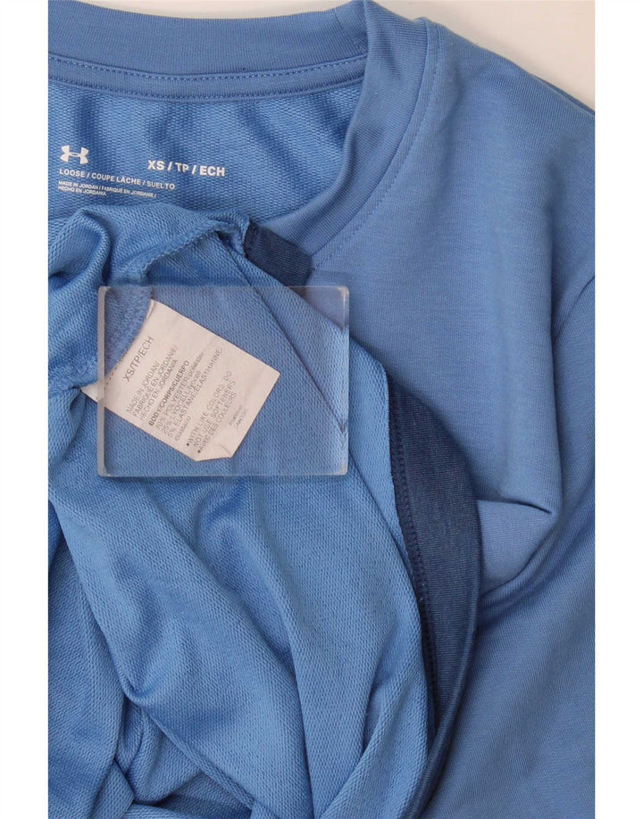Under Armour Herren-Oberteil, langärmelig, XS, blaues Batik-Polyester