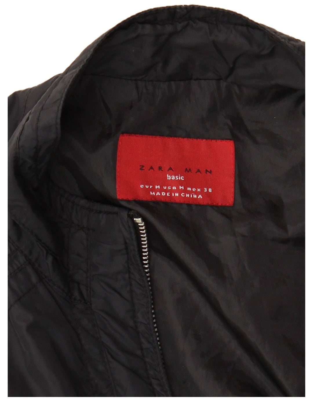ZARA Herren Utility Jacke UK 38 Medium Schwarz