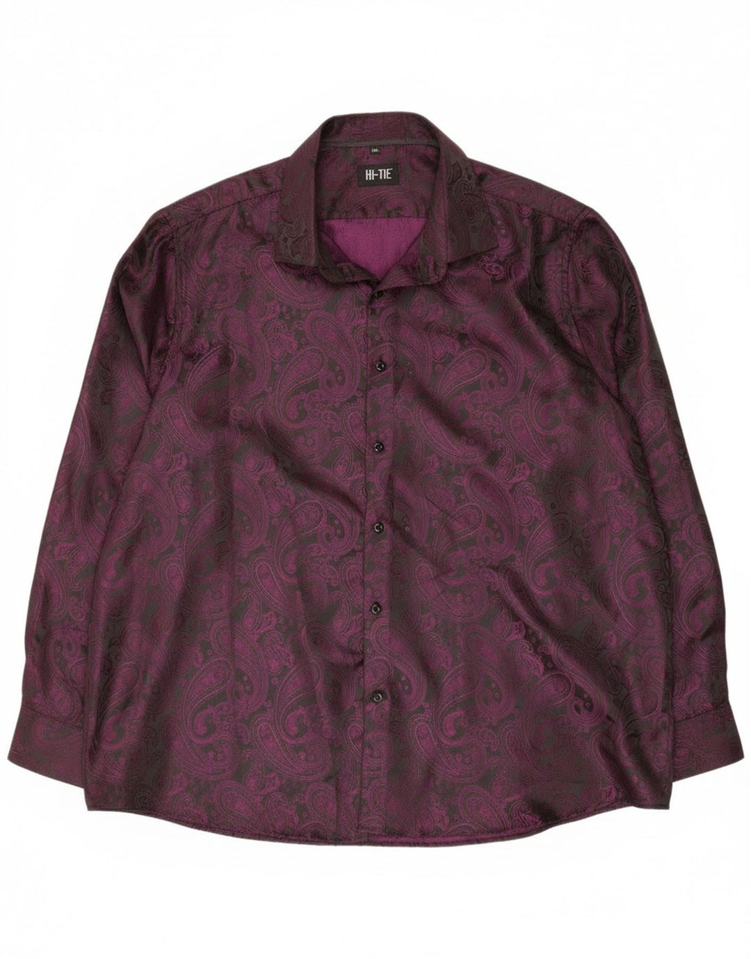 Hi-Tie Herrenhemd 2XL Lila Paisley Polyester