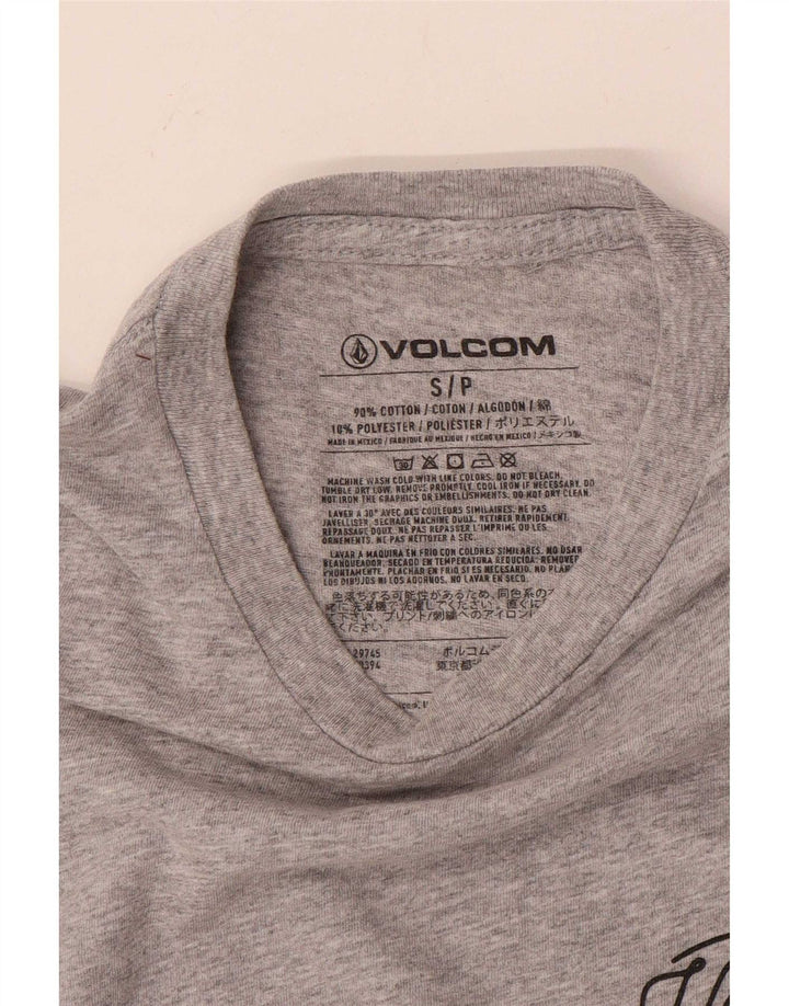 Volcom Herren-T-Shirt mit Grafik, Größe S, grau meliert, Baumwolle