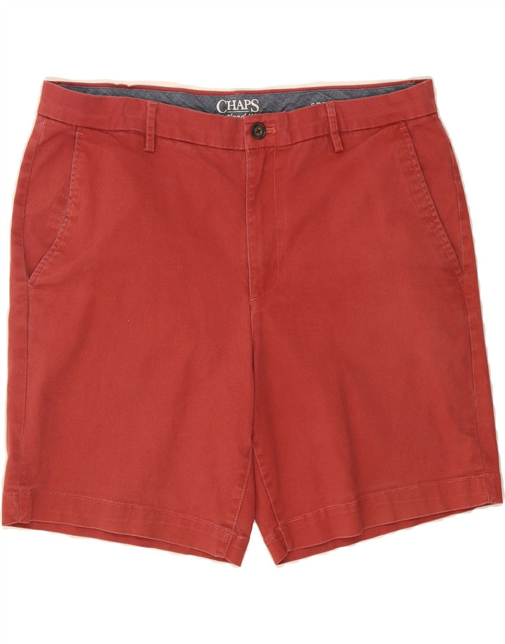 CHAPS Mens Stretch Chino Shorts W36 Large Red Cotton Vintage Chaps and Second-Hand Chaps from Messina Hembry 