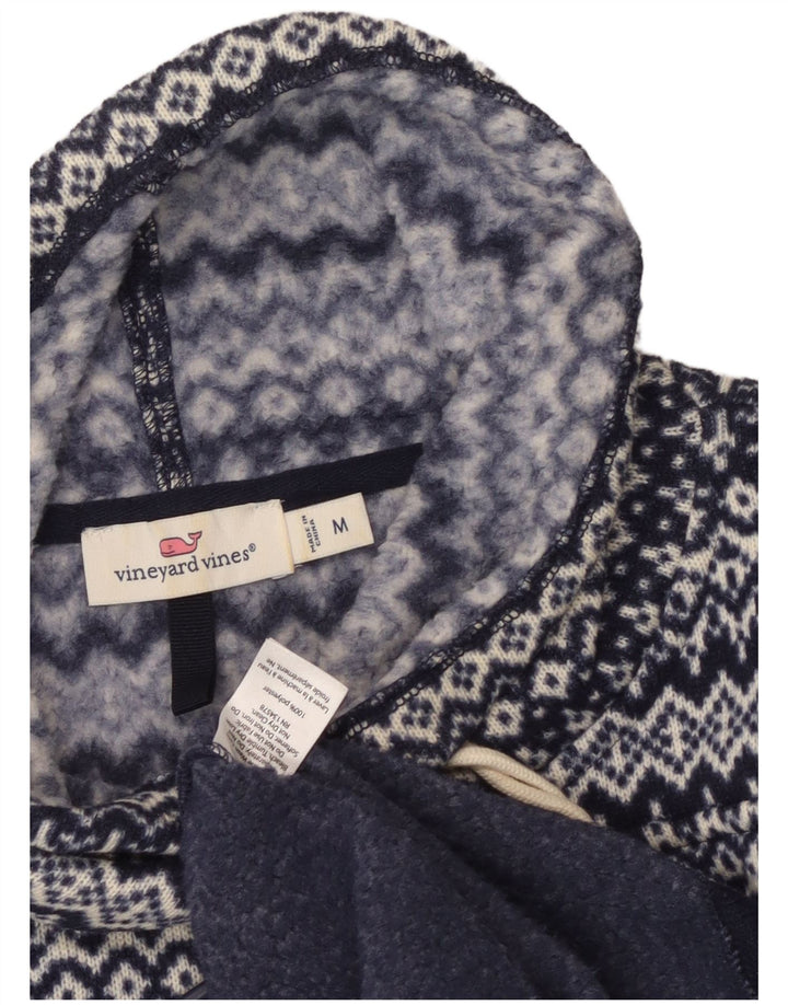 VINEYARD VINES Damen Sweatshirt Pullover UK 14 Medium Navy Blue Fair Isle