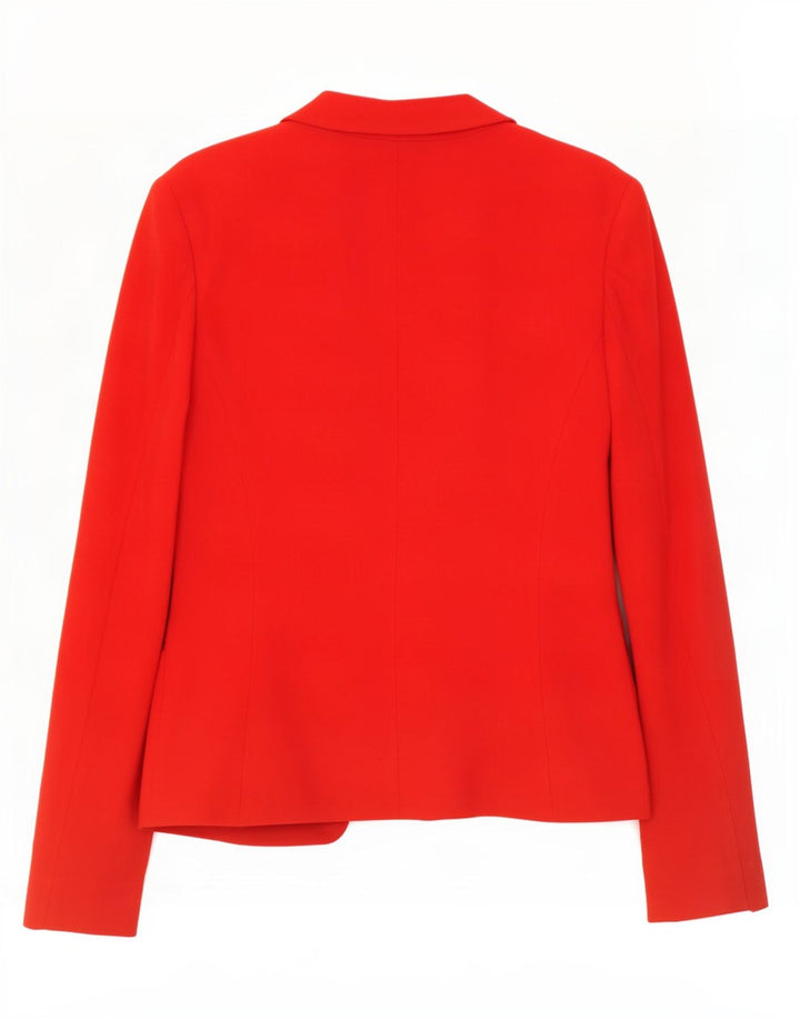 Paola Antonini Damen 1-Knopf-Blazerjacke IT 44 Mittelrotes Acetat