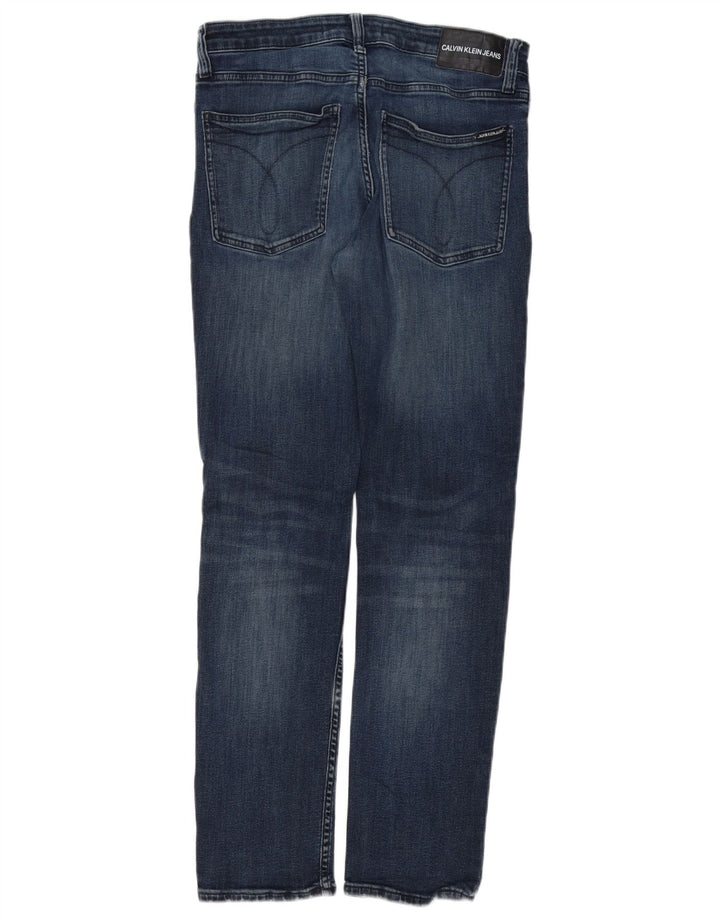 CALVIN KLEIN Herren Etroite Slim Jeans W31 L32 Blaue Baumwolle