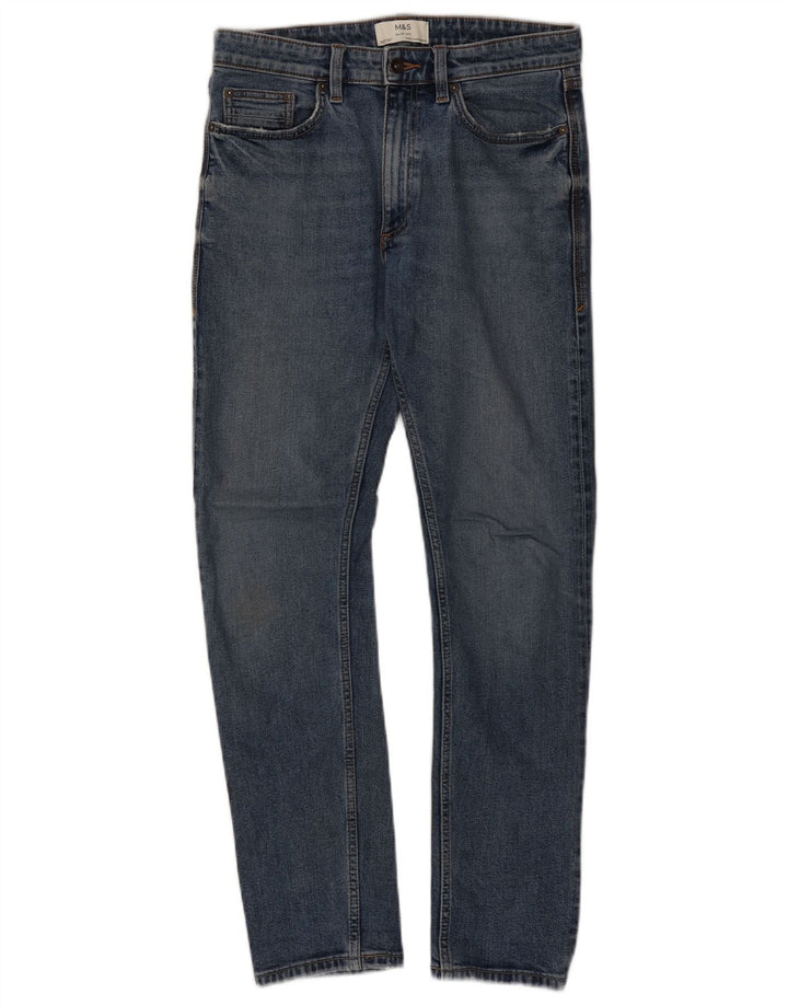 Marks & Spencer Herren Slim Jeans W32 L30 Blaue Baumwolle