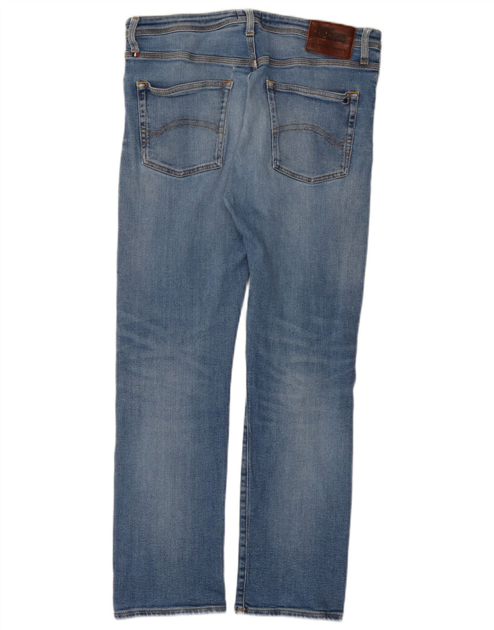 Tommy Hilfiger Herren Straight Jeans W33 L29 Blaue Baumwolle