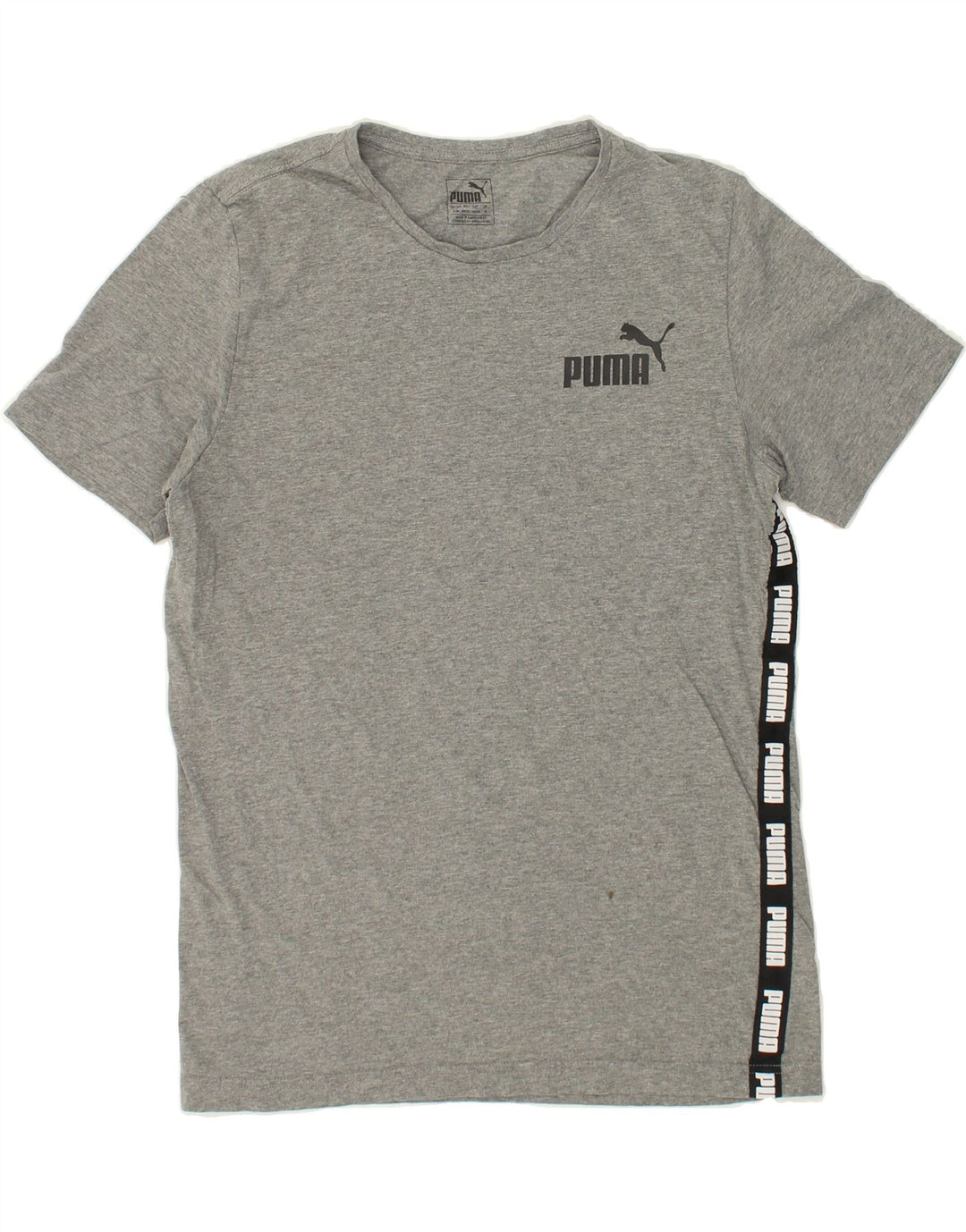 PUMA Mens Graphic T-Shirt Top Medium Grey Cotton Vintage Puma and Second-Hand Puma from Messina Hembry 