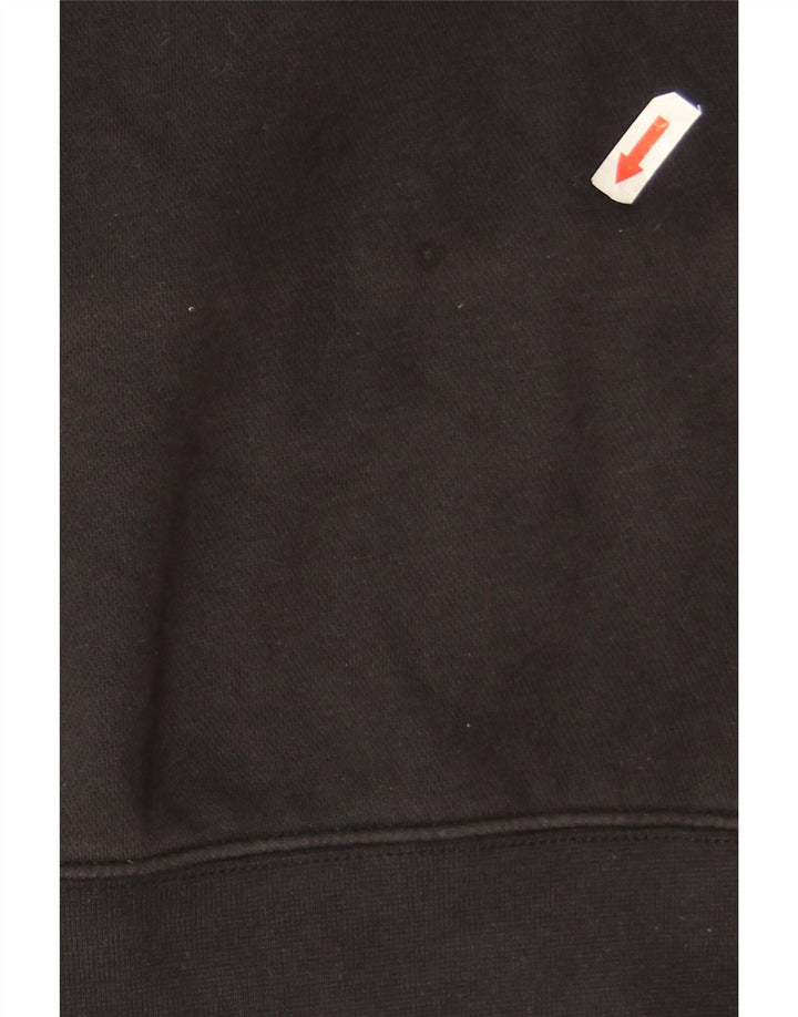 Nike Womens Crop Oversized Sweatshirt Pullover UK 14 Mittelschwarze Baumwolle