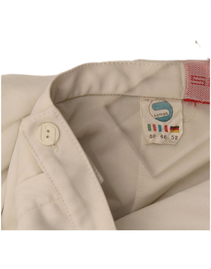 SAMAS Womens Chino Shorts W32 Large White Colourblock Polyester Vintage Samas and Second-Hand Samas from Messina Hembry 