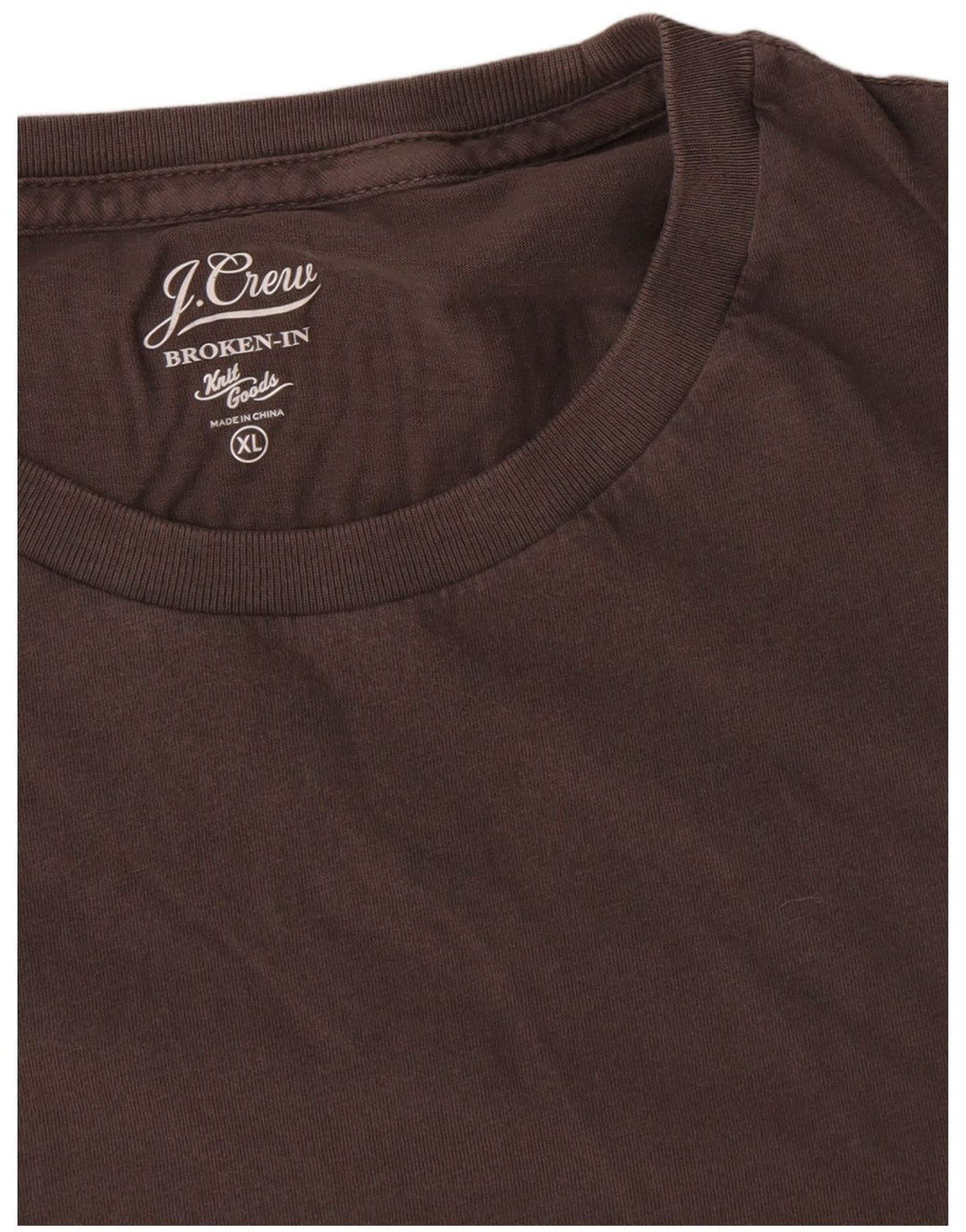 J. Crew Herren T-Shirt Top XL Braun Baumwolle