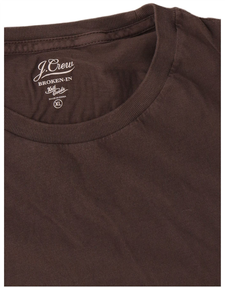 J. Crew Herren T-Shirt Top XL Braun Baumwolle