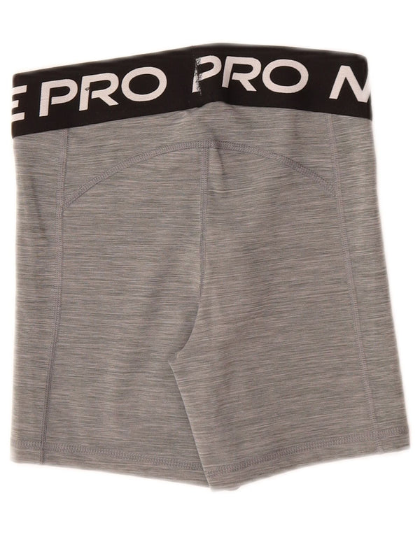 Nike Damen Dri Fit Graphic Sport Shorts UK 10 Small Grau meliert