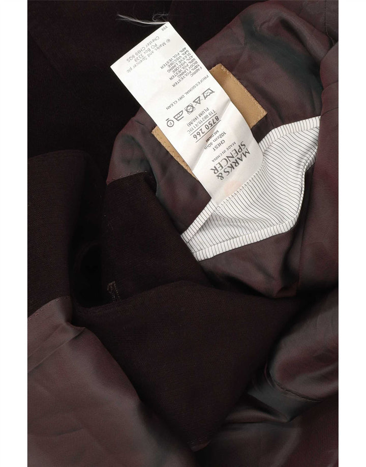 Marks & Spencer Herren-Blazer mit 2 Knöpfen, UK 40, mittelbraun, Polyester