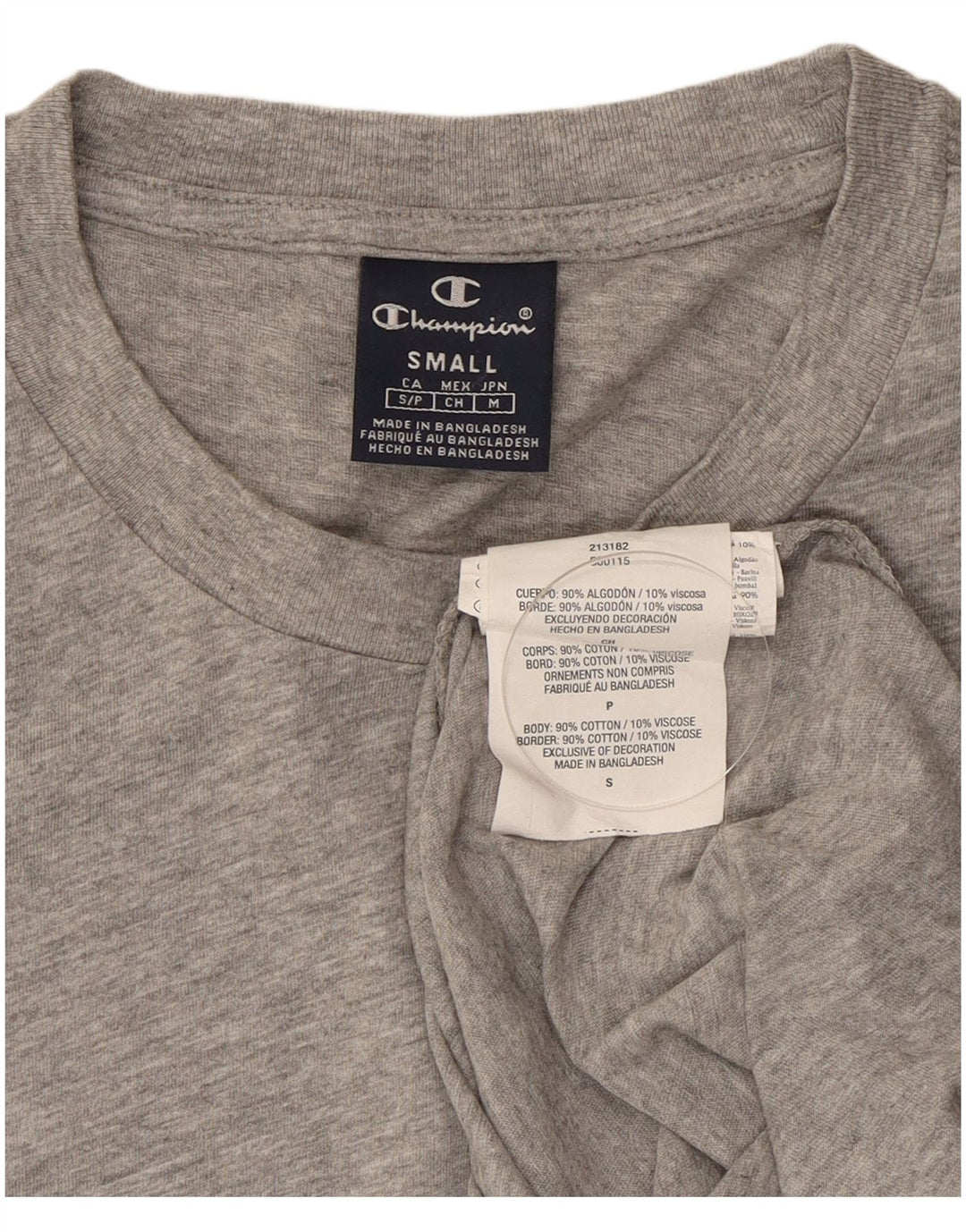 Champion Herren T-Shirt Top Small Grau Baumwolle