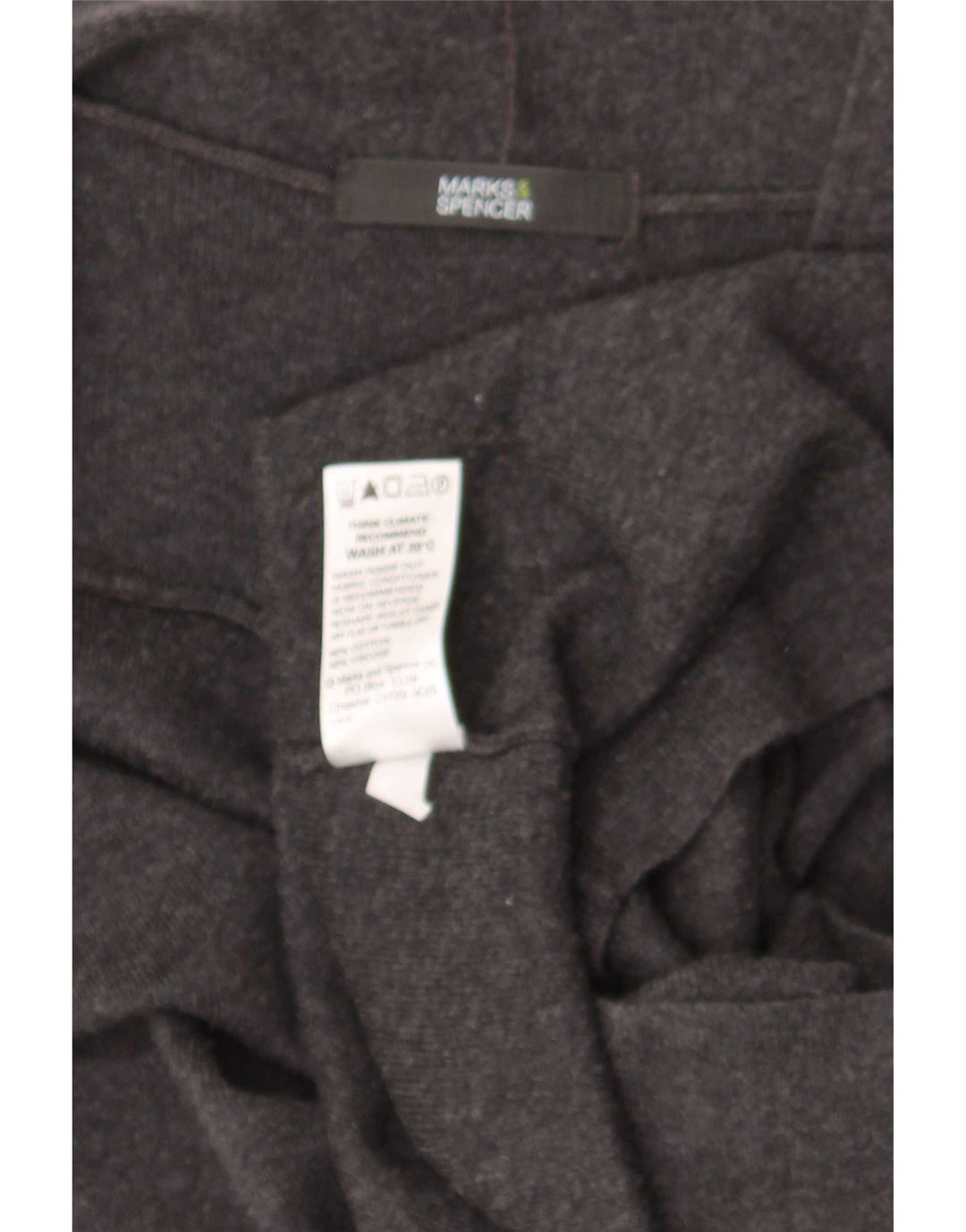 Marks & Spencer Damen Ärmelloser Cardigan-Pullover UK 12 Mittelgrau