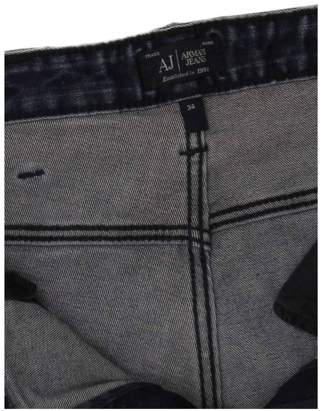 Armani Herren Slim Jeans W34 L31 Marineblaue Baumwolle