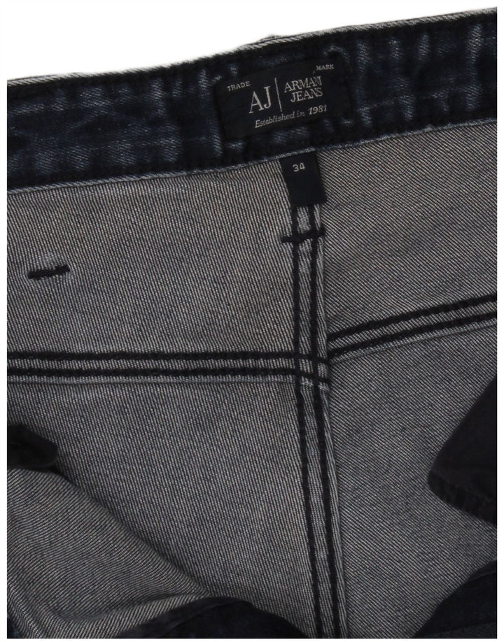Armani Herren Slim Jeans W34 L31 Marineblaue Baumwolle