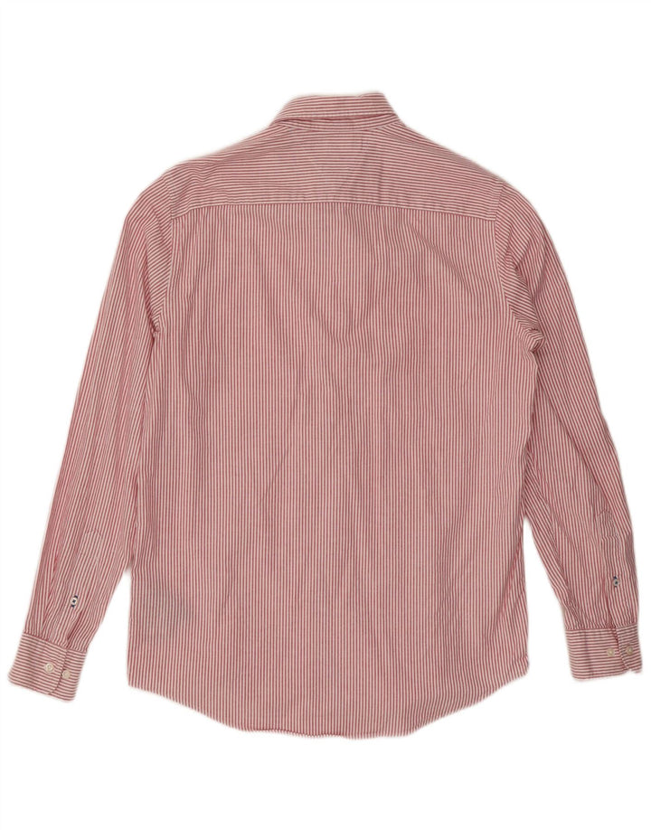 Tommy Hilfiger Herren-Slim-Fit-Hemd, groß, roter Nadelstreifen