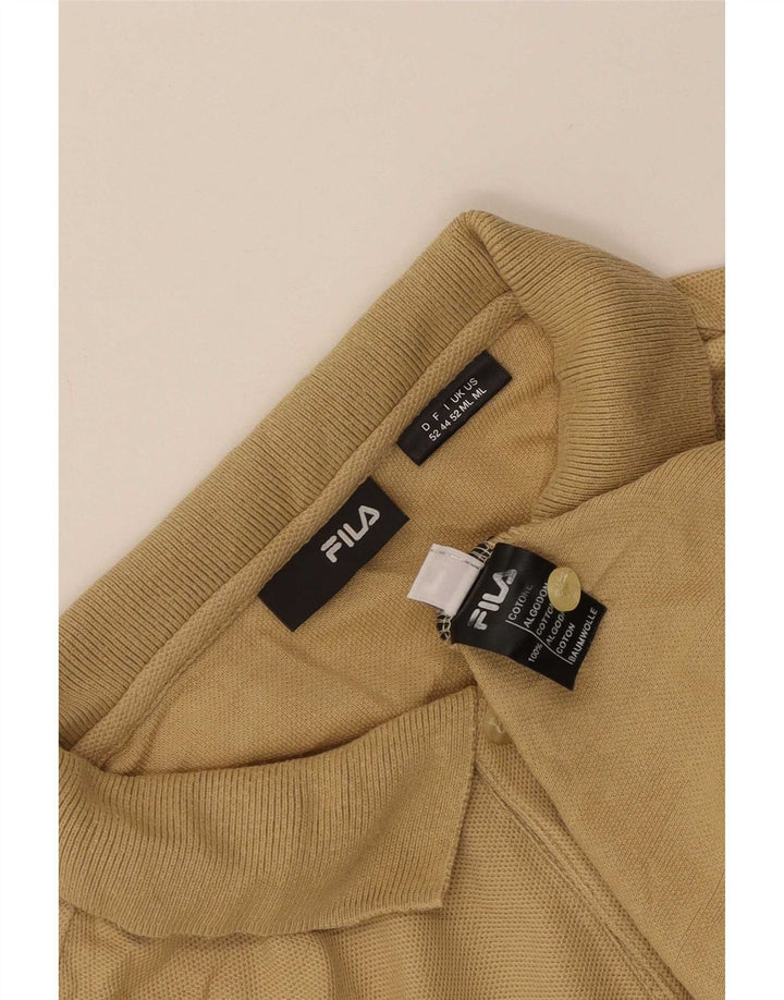 Fila Herren Langarm-Poloshirt Mittelbeige