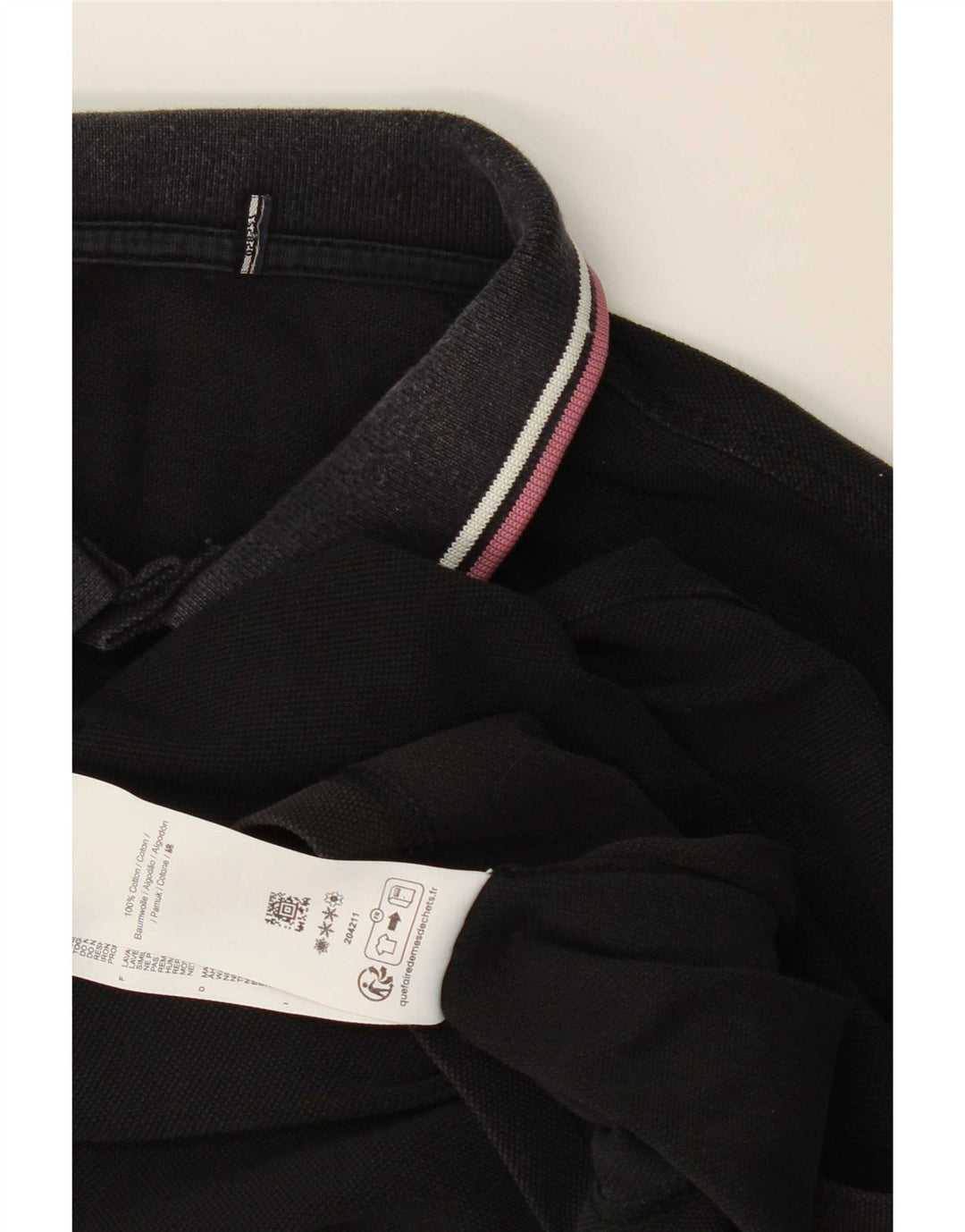 Fred Perry Herren-Poloshirt, mittelschwarz, Baumwolle