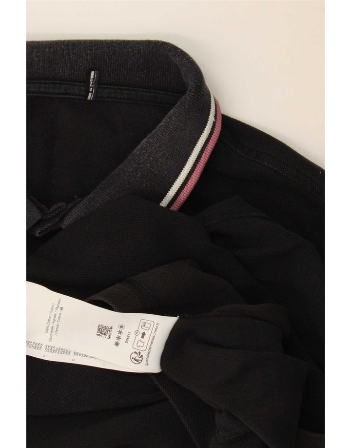 Fred Perry Herren-Poloshirt, mittelschwarz, Baumwolle