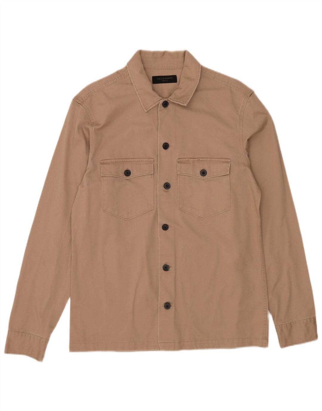 All Saints Herrenhemd aus Baumwolle in Mittelbeige
