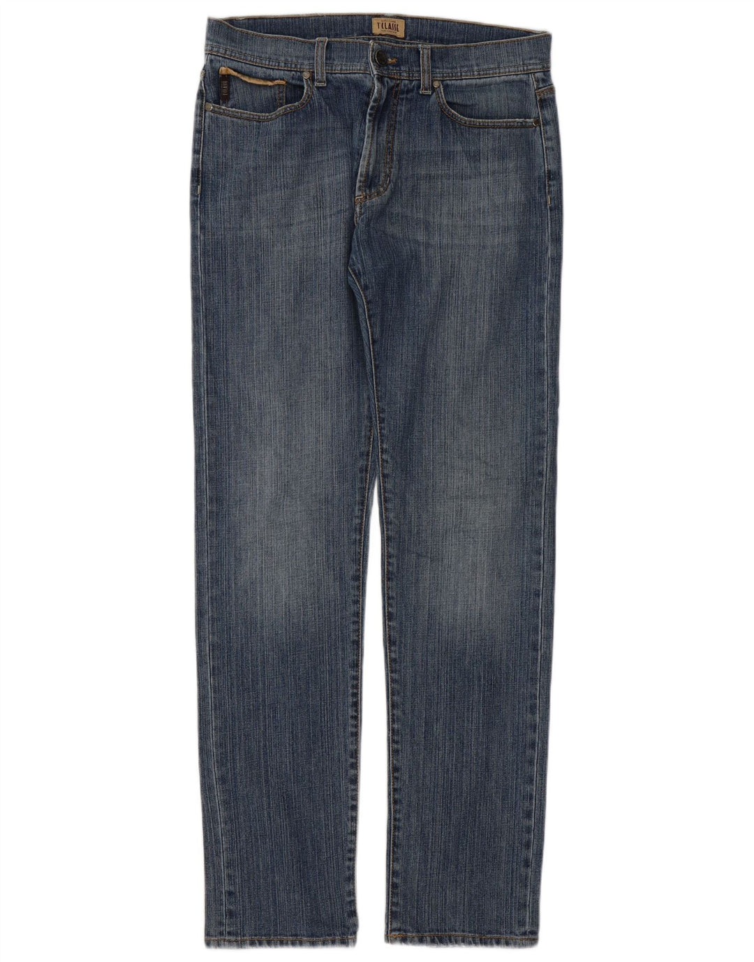 ALVIERO MARTINI Herren Straight Jeans W33 L33 Blaue Baumwolle