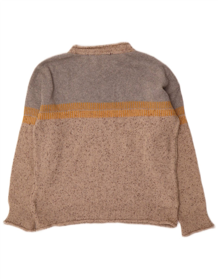 Weird Fish Damen-Pullover mit Rollkragen, Gr. 8, Grau, Farbblock