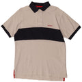 Hackett Herren-Rugby-Poloshirt aus mittelweißer Colourblock-Baumwolle