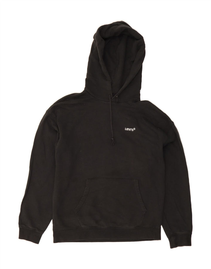 LEVI'S Mens Relaxed Fit Hoodie Jumper Small Black Cotton Vintage Levi's and Second-Hand Levi's from Messina Hembry 
