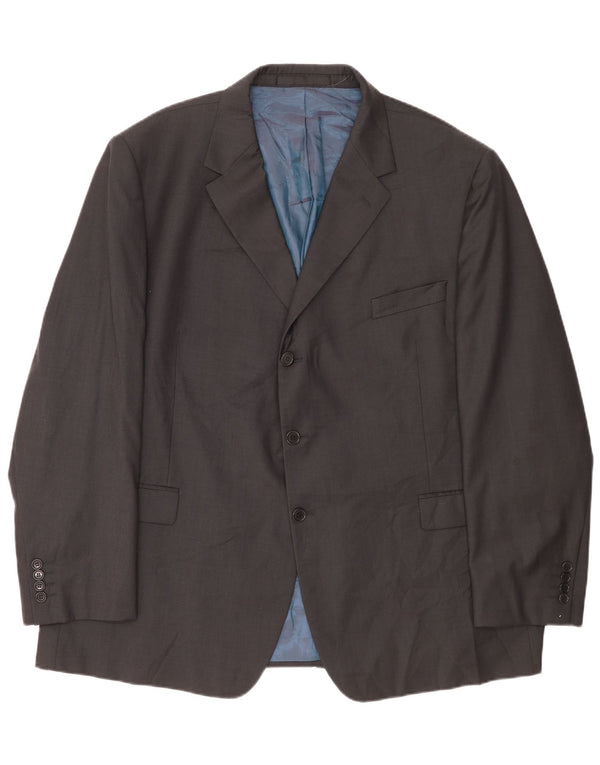 Marks & Spencer Herren-Blazer mit 3 Knöpfen, UK 52, 3XL, graue Wolle