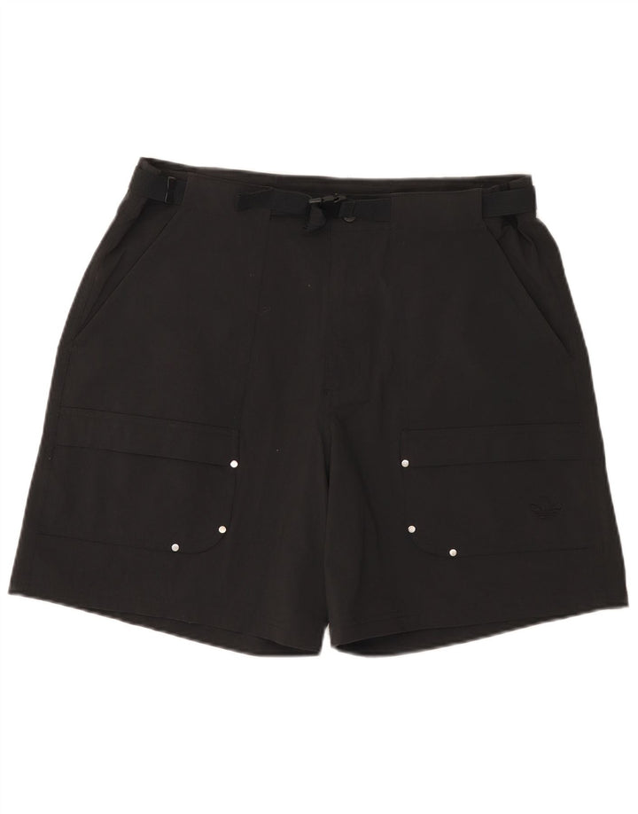 Adidas Herren Cargo Shorts Large W36 Schwarz Polyamid
