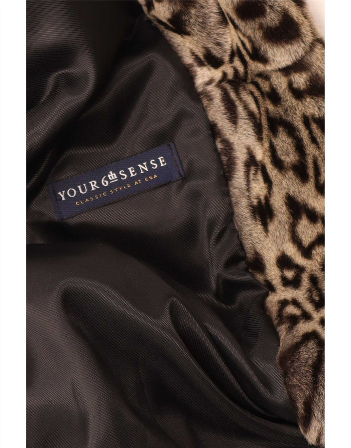 C&A Womens YOUR SIXTH SENSE Mantel IT 44 Mittelbrauner Animal-Print