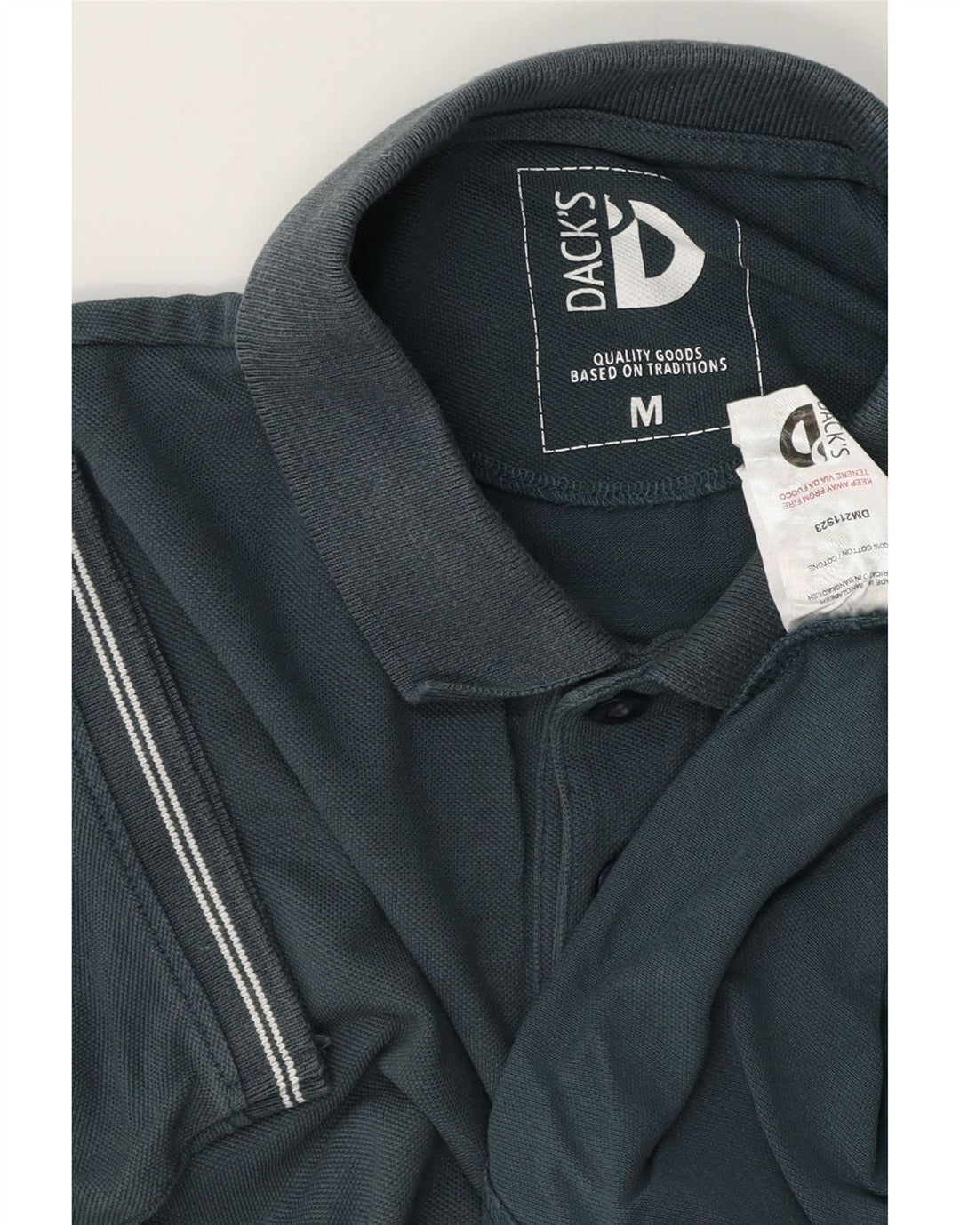 Dack's Herren-Poloshirt aus mittlerer marineblauer Baumwolle