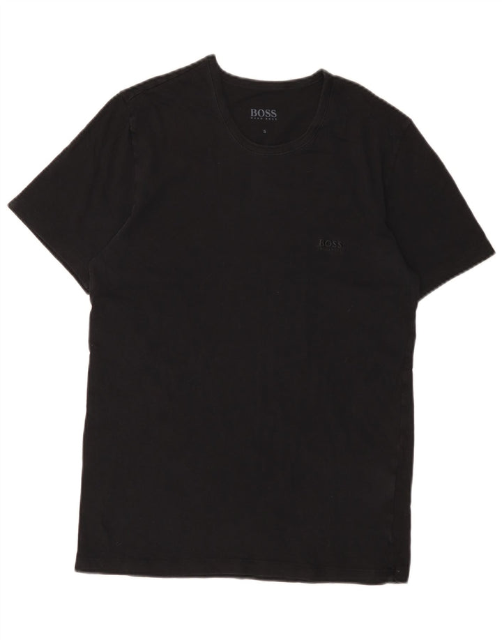 Hugo Boss Herren T-Shirt Top Small Schwarz Baumwolle