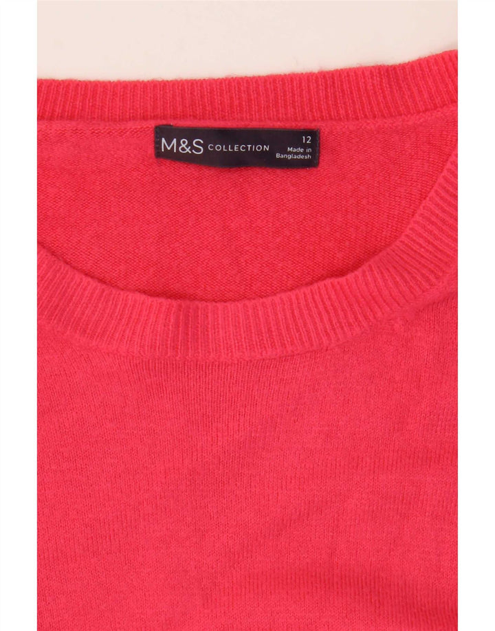 Marks & Spencer Damen-Pullover mit Rundhalsausschnitt, Gr. 12, Mittelrosa
