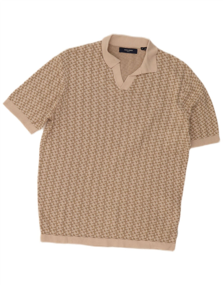 Jack & Jones Herren-Poloshirt aus mittelbeiger, geometrischer Baumwolle