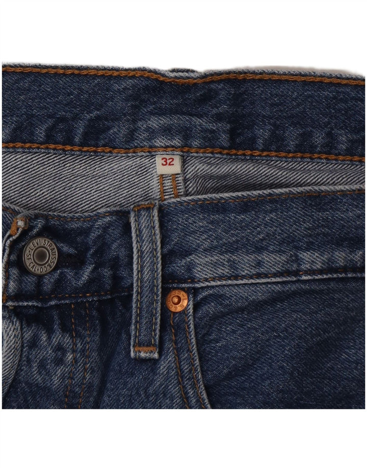 Levi's Damen-Jeansrock, W32, groß, aus blauer Baumwolle