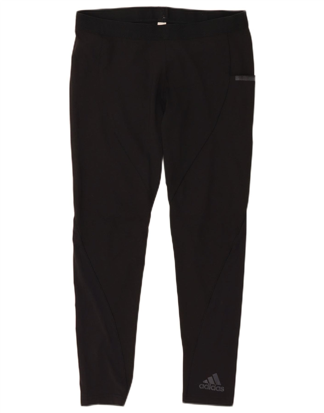 ADIDAS Damen Crop Leggings UK 12 Mittelschwarzes Nylon
